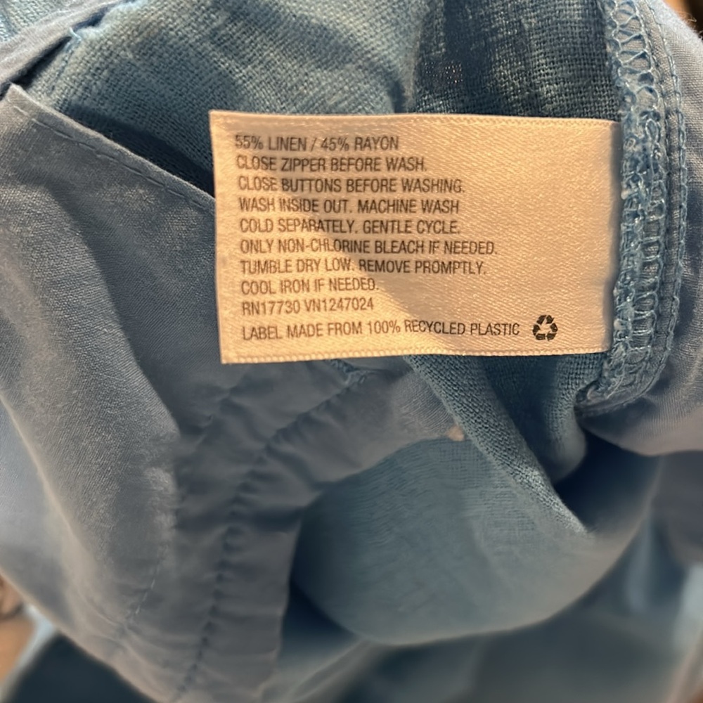 NWOT Wide-Leg Linen Pants - Picture 6 of 6